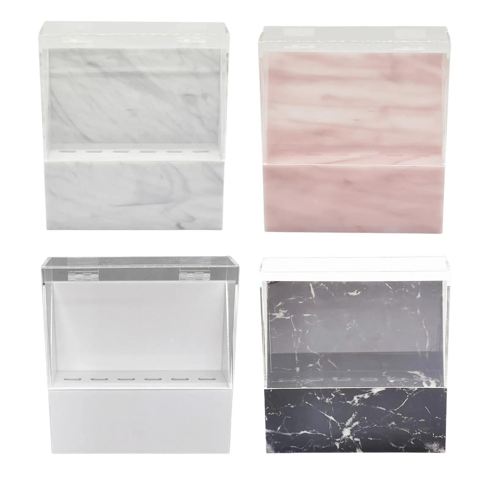 

Acrylic Tweezer Holder with Dustproof Lid Lash Extension Tools Rack Organizer Stand for Salon and Personal Makeup Table