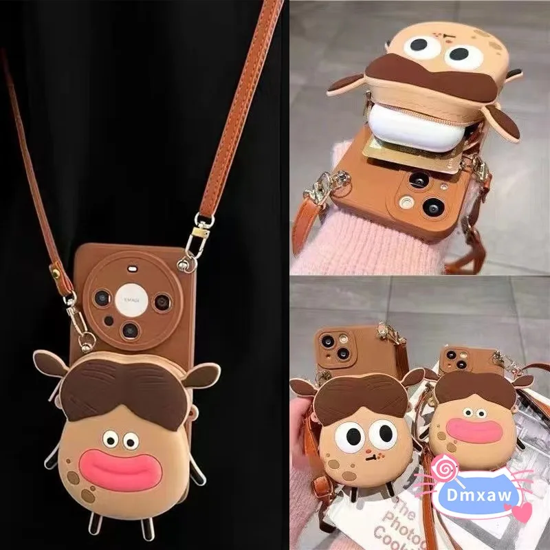 Cartoon Brieftasche Fall für vivo y73s y72 y70s y51s y52s y31 y21 y21s y33s y15s v15 v20 pro Softcover Kartoffel Elf Mädchen Telefon Fall