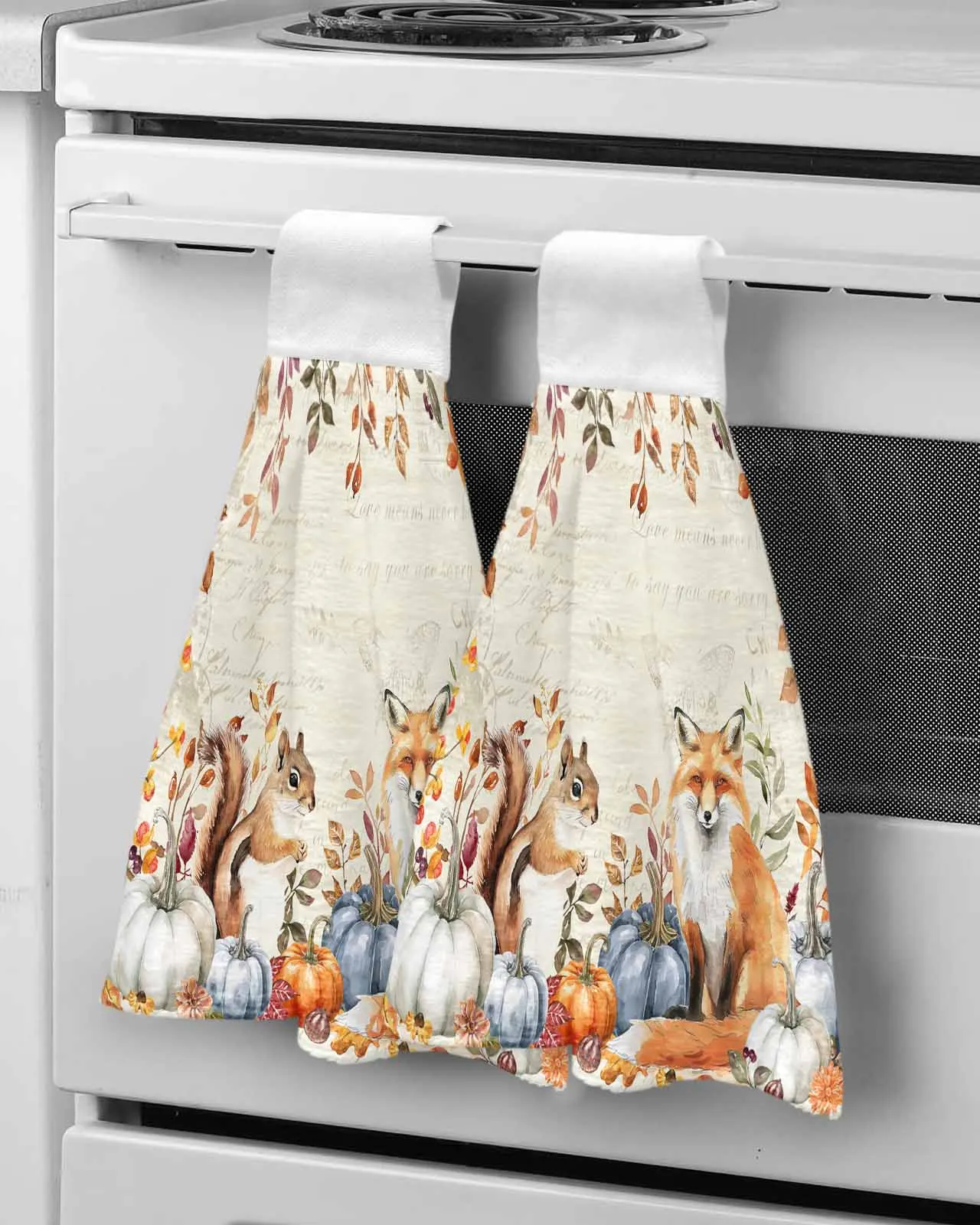 Autumn Thanksgiving Autumn Plants Towel Cleaning Cloth Microfiber Soft Household Super Absorbent Dish Washing Cloth