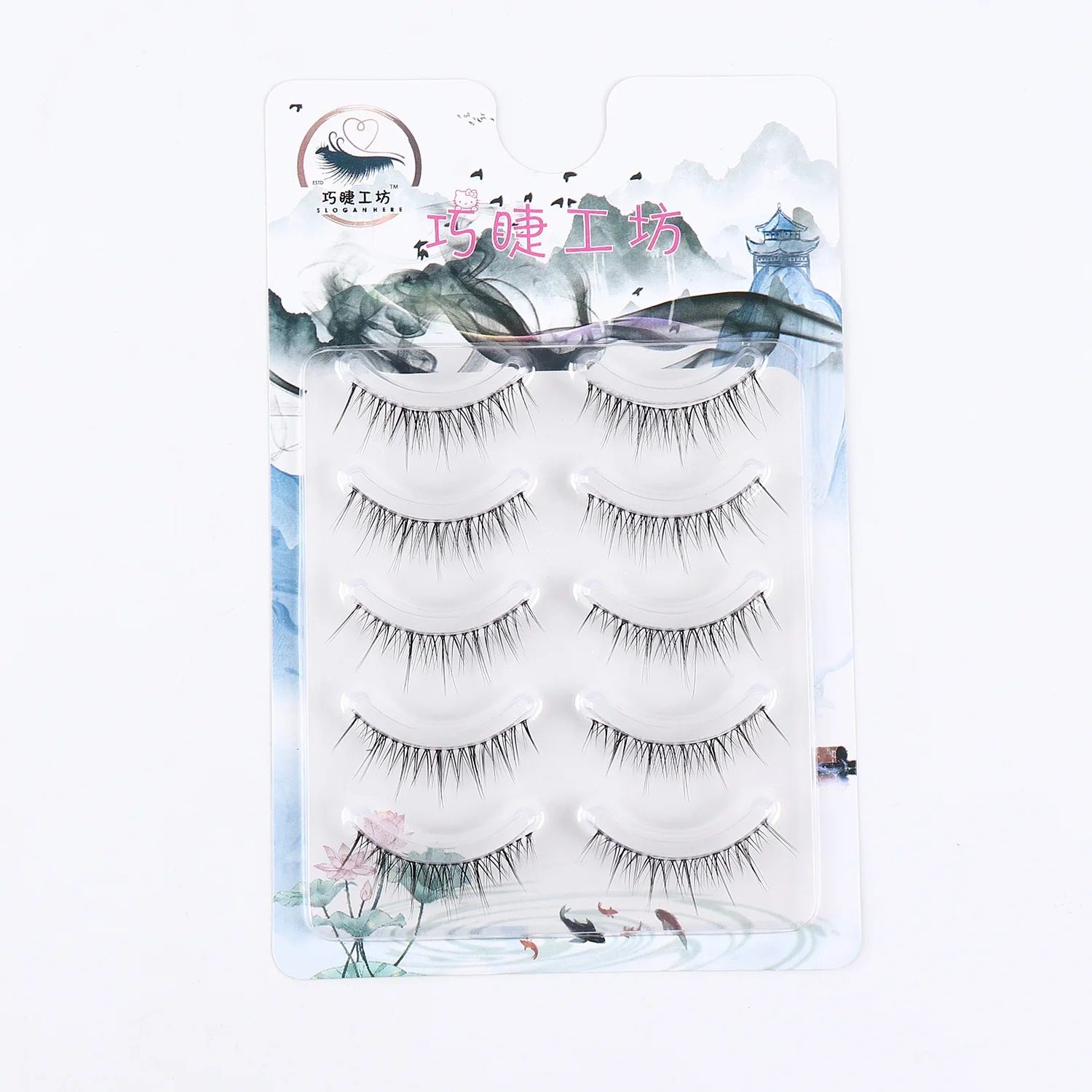 5 Pairs Korean Style False Eyelashes Soft Natural Long 3D Fairy Little Devil Cosplay Y Fake Lashes Big Eye Makeup Accessories