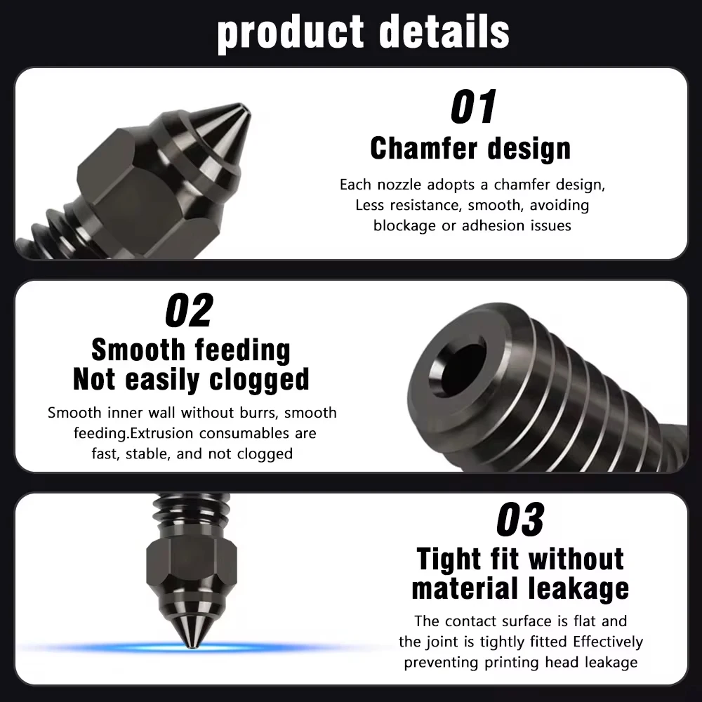 For Ender 3 V3 SE Nozzle CHT Brass Clone Hardened Nozzles For Ender 7 Ender 5 S1 Series Extruder Nozzle High Flow