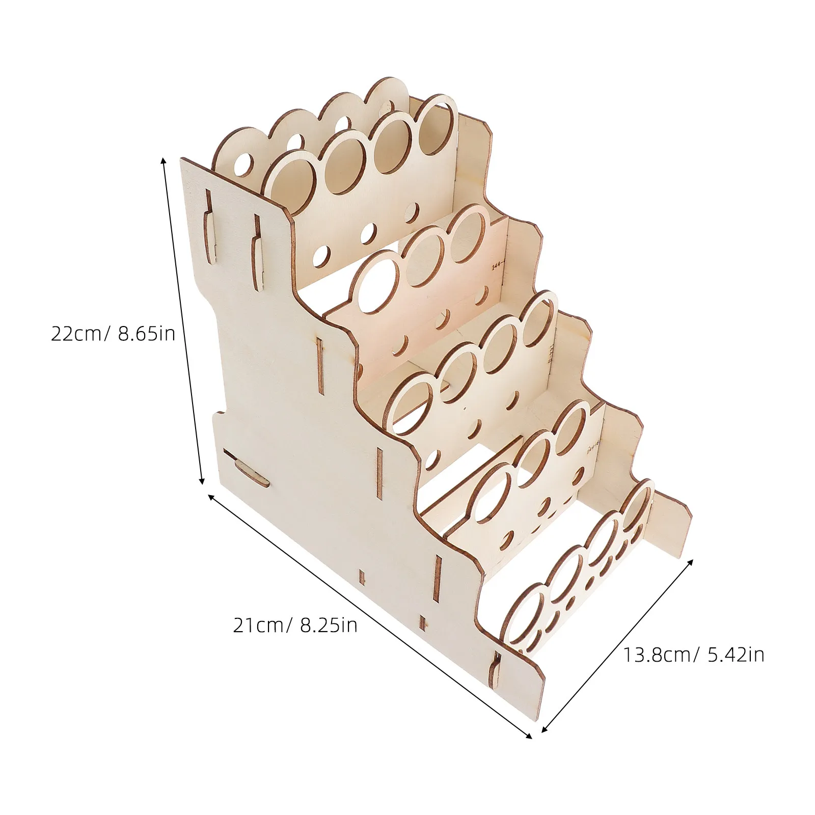 Multi-Layer Paint Storage Rack Wooden 3