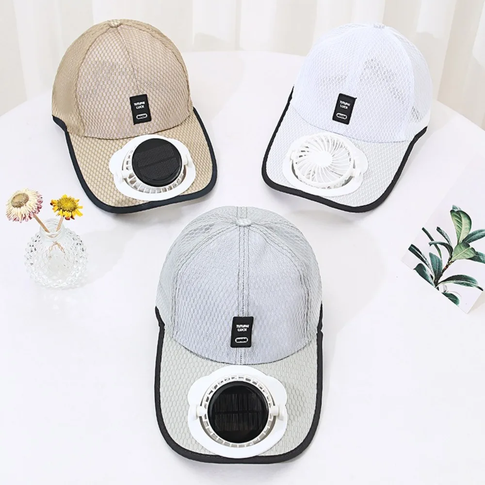 Fashion Breathable Solar Fan Hat USB Charging Quick Dry Sun Protection Caps Baseball Cap Outdoor