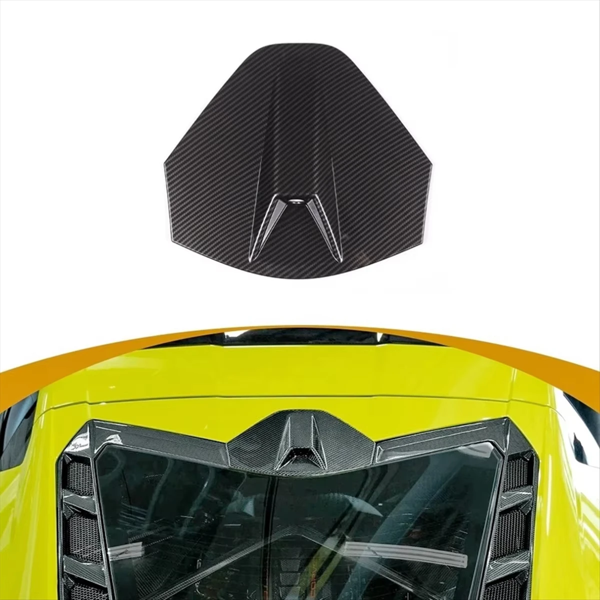 

Car Roof Rear View Camera Cover For Corvette C8 Coupe 2020-2024 ABS Carbon Fiber Trim Replacement Accessories