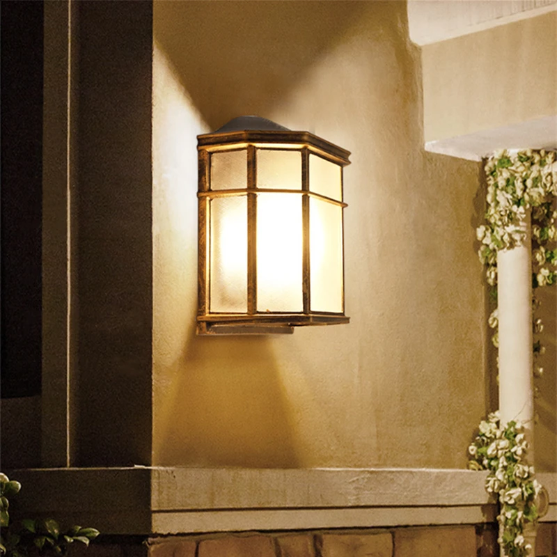 Outdoor Retro LED Wall Lamps Vintage E27 Waterproof Garden Street Sconces Porch Courtyard Decor Industrial Wall Lighting Fixture