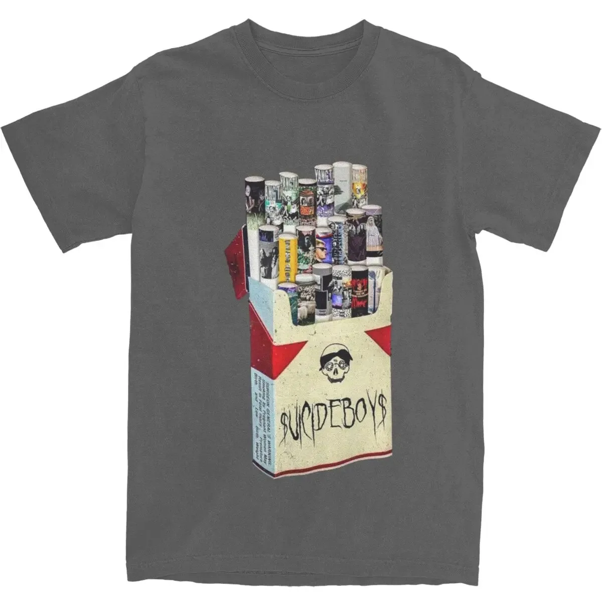 Awesome Vintage Suicideboys Cigarette Album T Shirt Men Women Pure Cotton Tees Shirt New Arrival Clothing New Men\'s T-shirt