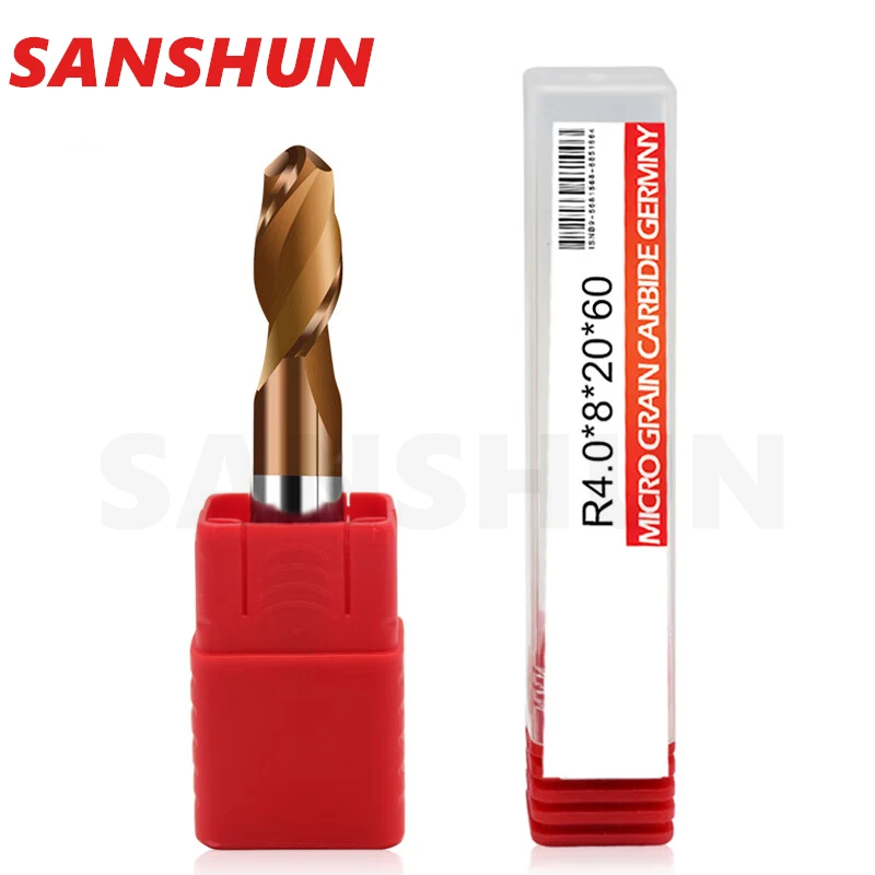 Milling Cutter Alloy Coating Tungsten Steel Tool Cnc Maching Hrc55 R-type Ball Nose Endmills Top Milling Cutter Machine Endmill