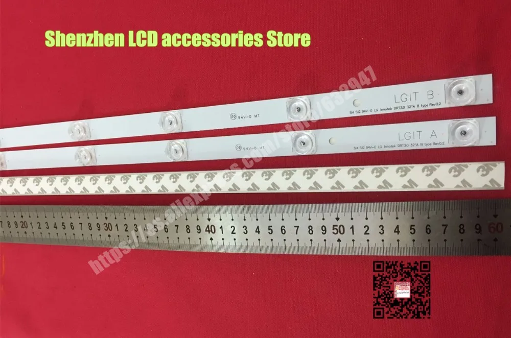 Tira de luces LED de reemplazo, barra de retroiluminación Array 32LB585V 32LB550U 32LB550B 32LF561V 10 piezas A + 5 piezas B, 15 unidades por lote