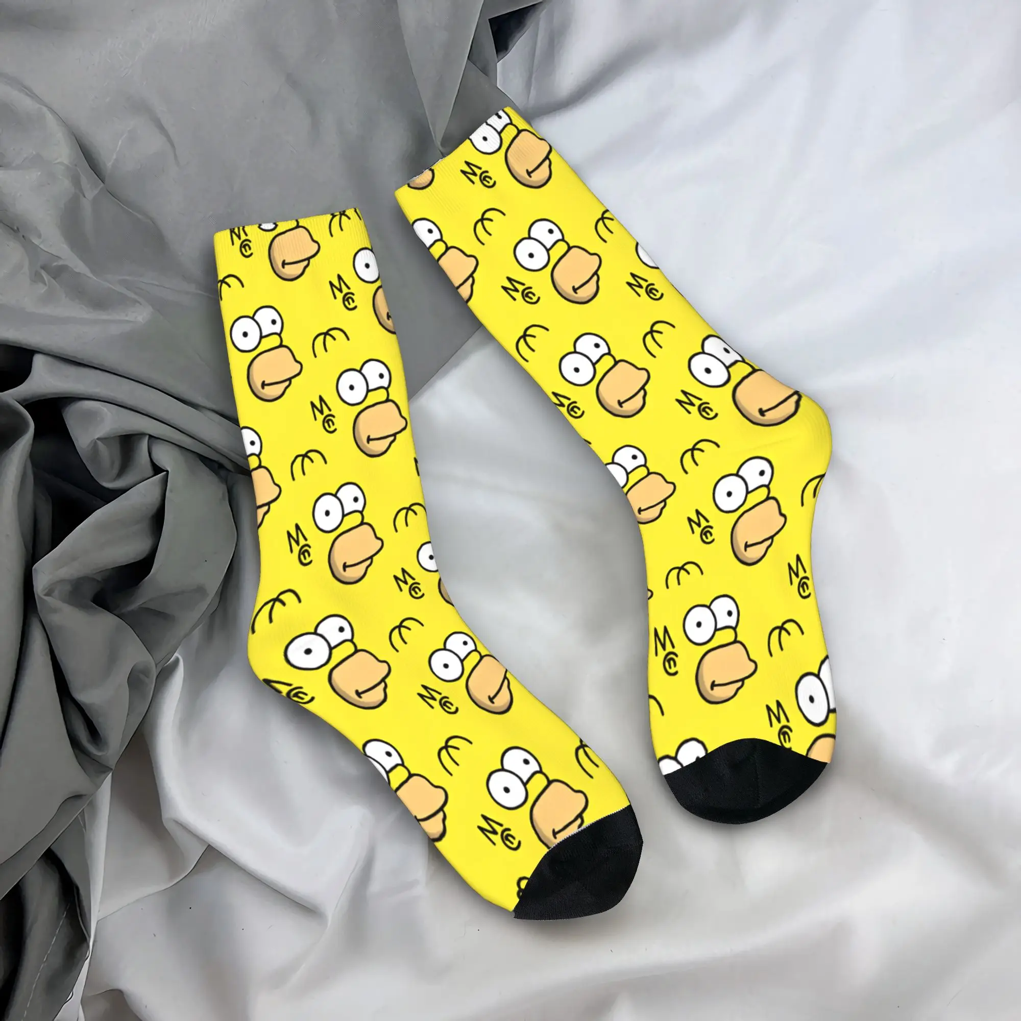 The S-simpsons  Socks  Pattern Stockings Anti Sweat Adults Men Socks Breathable Autumn Funny Skateboard Socks