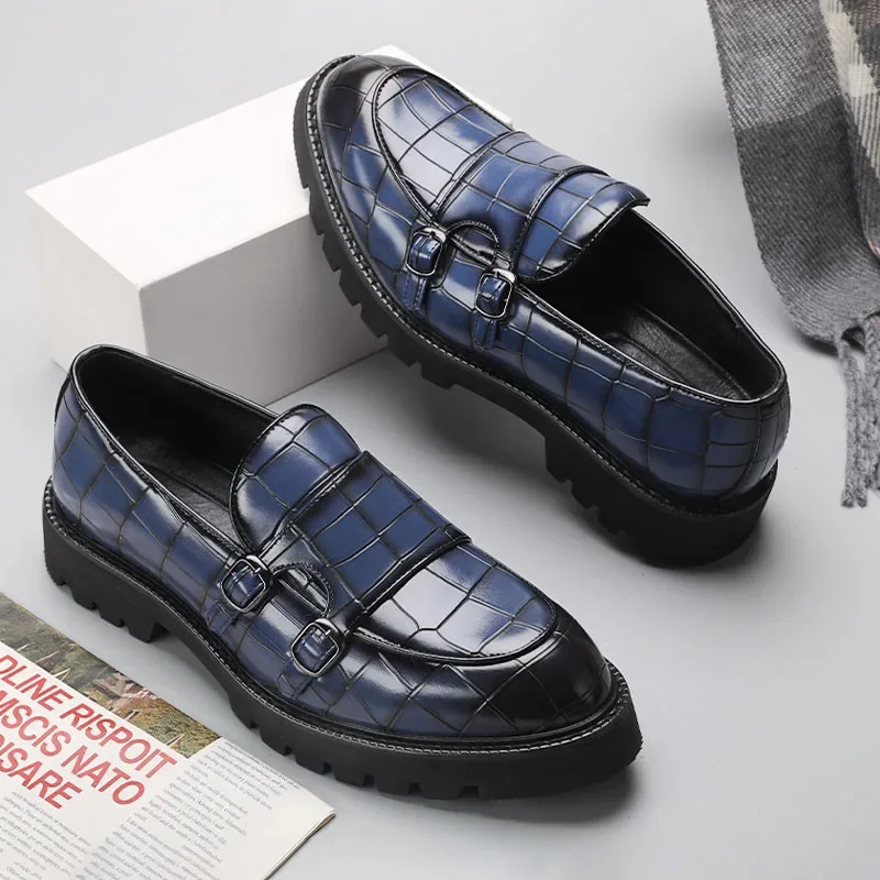 Big Size 38-48 Casual Luxus Designer Loafers Men Leather Shoes Platform Dress Shoes Men Driving Tênis Masculino Free Shipping