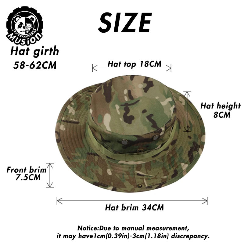 Musion Boonie Hut Sturmhaube Hut Anzug faltbarer Hut Sonnenschutz Angelkappe atmungsaktiv Fischer Outdoor Jagd Angeln breit H – Detail 12
