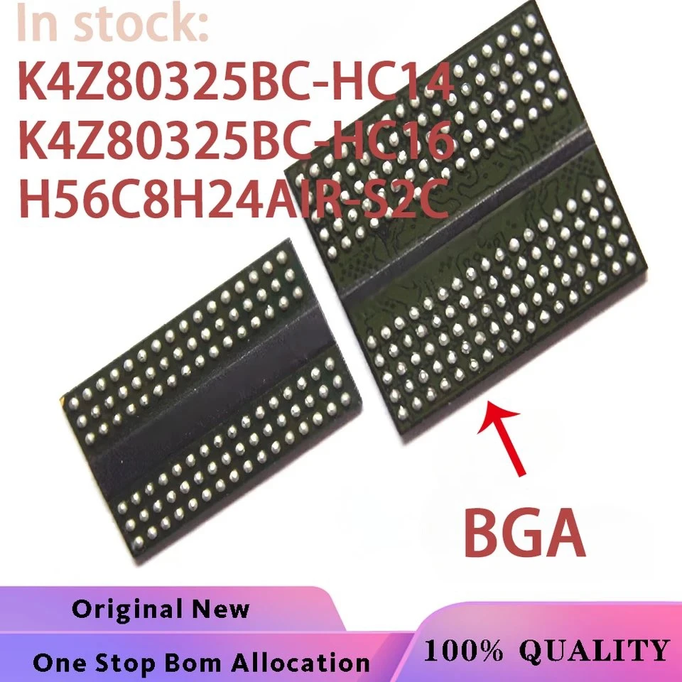 (1piece)100% test K4Z80325BC-HC14 K4Z80325BC-HC16 H56C8H24AIR-S2C K4Z80325BC HC14 K4Z80325BC HC16 H56C8H24AIR S2C BGA Chipset