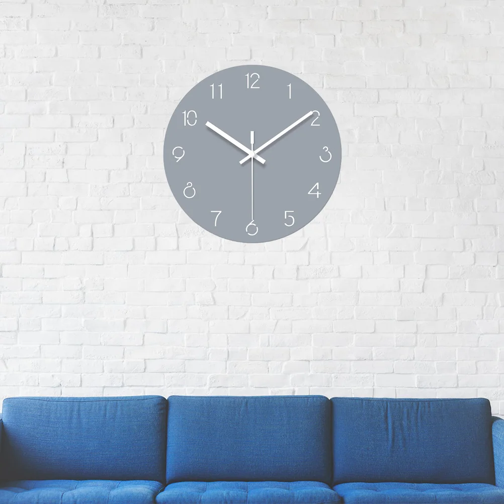 

1Pcs Ultra-Quiet Acrylic Engraving Wall Clock Simple Pure Color Creative Stylish Modern Decor for Home Office Without