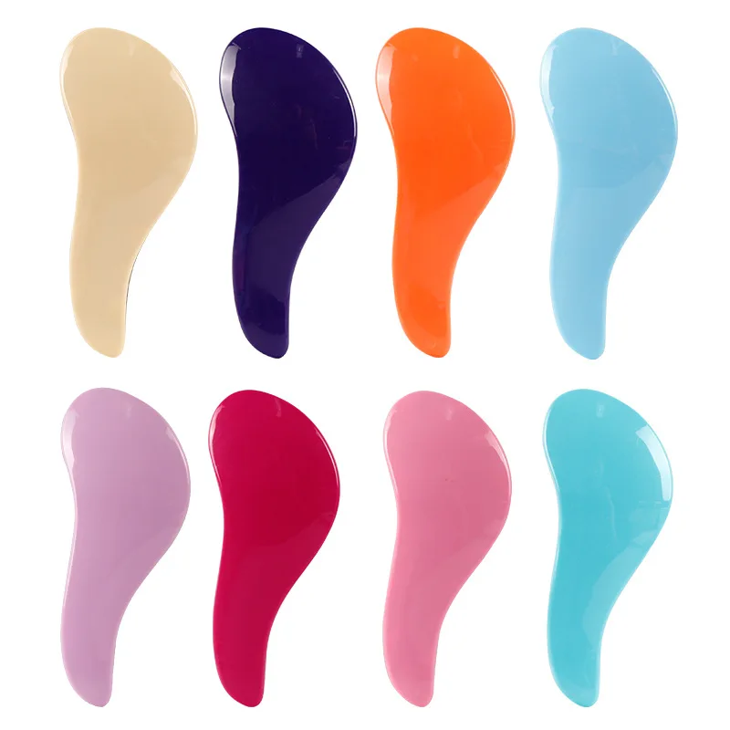 فرشاة الشعر السحرية المضادة للتشابك مجعد الشعر مشط تدليك فروة الرأس مكافحة ساكنة الاستمالة السلس فرشاة ناعمة شعر مستعار صالون تصفيف الشعر أدوات