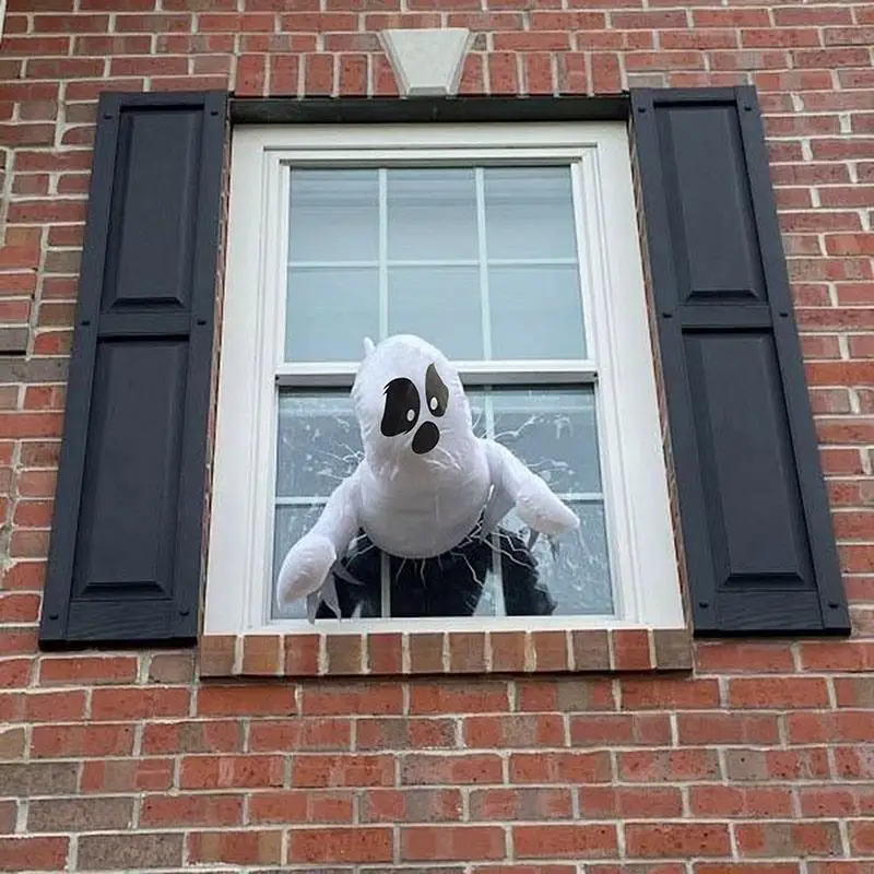 

Halloween decoration ghost outdoor courtyard window glass scene decoration decorations horror atmosphere dress up props