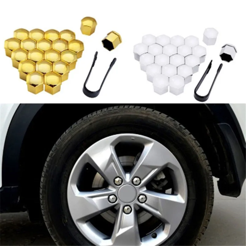 20pcs 17mm Wheel Nut Bolt Head Cover Cap Head Cover Cap Wheel Nut Bolt Head Cover Cap Tire Wheel Screw Bolts Car Parts