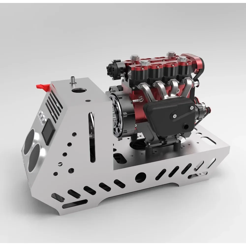 NF D6S Four Cylinder Engine Simulation Model Independently Lubricated Four Stroke Engine 4 Valve Turbocharger Metal Engine Model