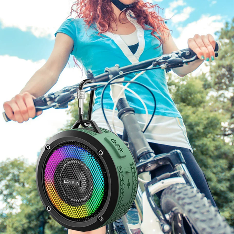 Bicycle Kickstand Speaker Bike Subwoofer Handlebar Outdoor Bluetooth Louderspeaker Waterproof Stereo for Riding Cycling Hiking