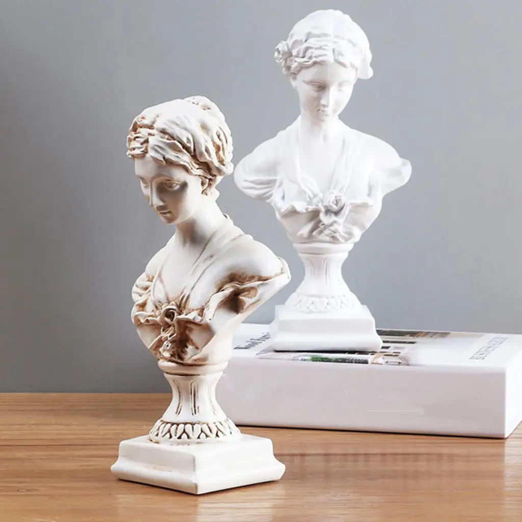 Resin Venus Head Bust Statue Figurines Home Decoration Sculpture White-Art Hobbyist For Living Room Ornament Collectibles