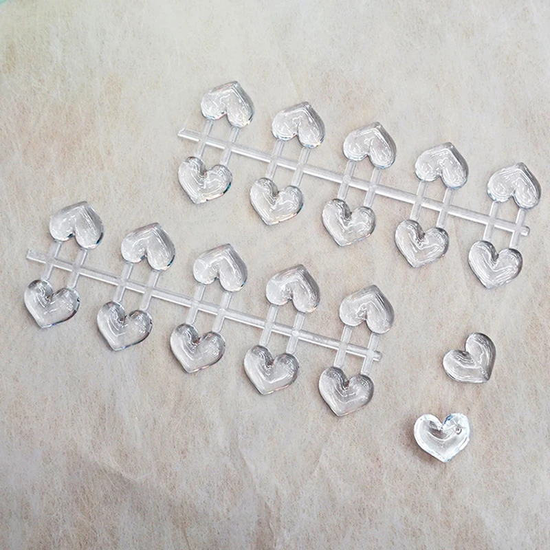 100Pcs/10 Strips False Nail Tips Color Card Table Showing Shelf Nail Color Table Showing Shelf Heart False Nail Display Tip Tool