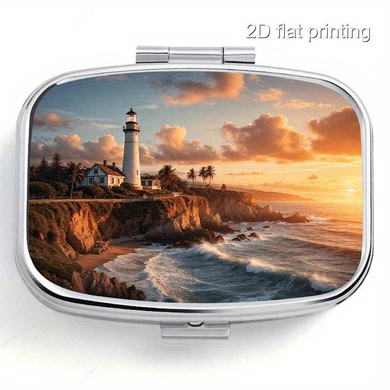 

Pill case Weekly Portable Cases 2Grids Pill Organizer Storage Box Container Travel for Medicine Vitamins Fish Oils pill box