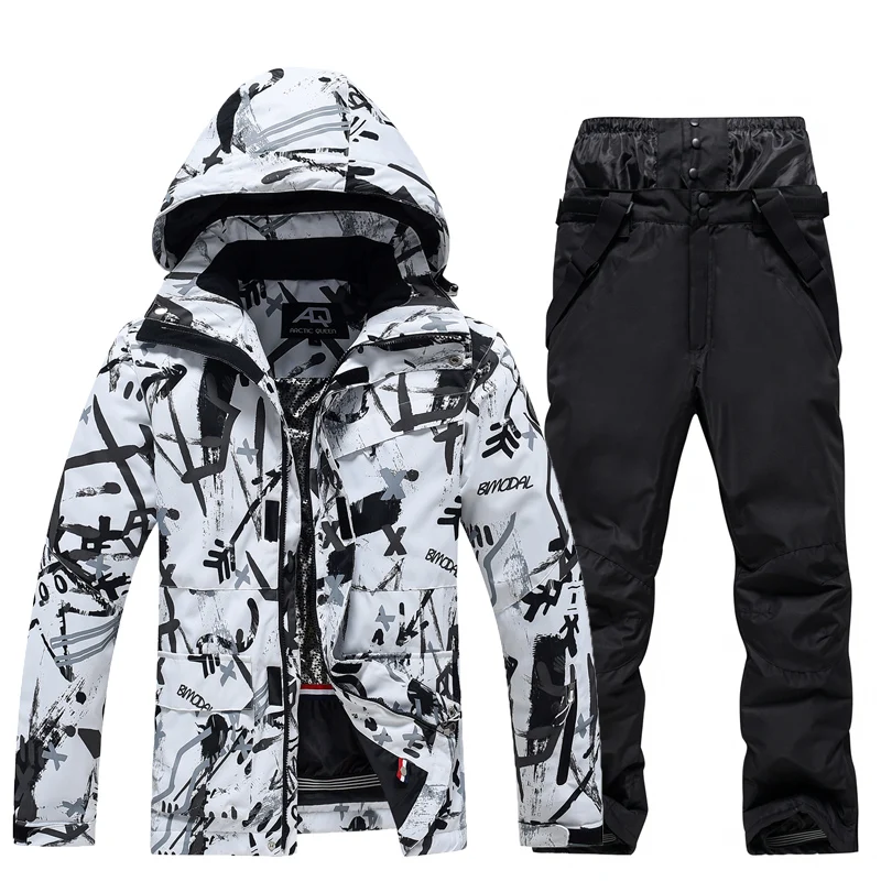 New Ski Suit Men Winter Snowsuits Warm Windproof Waterproof Outdoor Sports Ski Jackets and Pants Set Skiing Snowboarding Suit