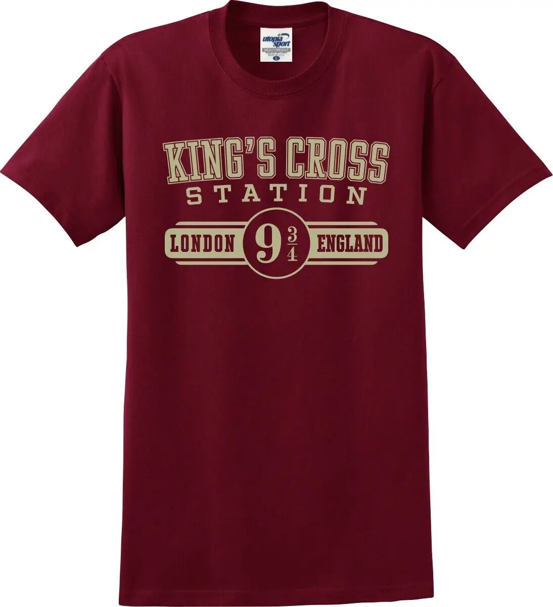 

King's Cross Station 9¾ London England T-Shirt Casual O-Neck Short Sleeve Men's Tees Regular Fit Men Women T Shirt