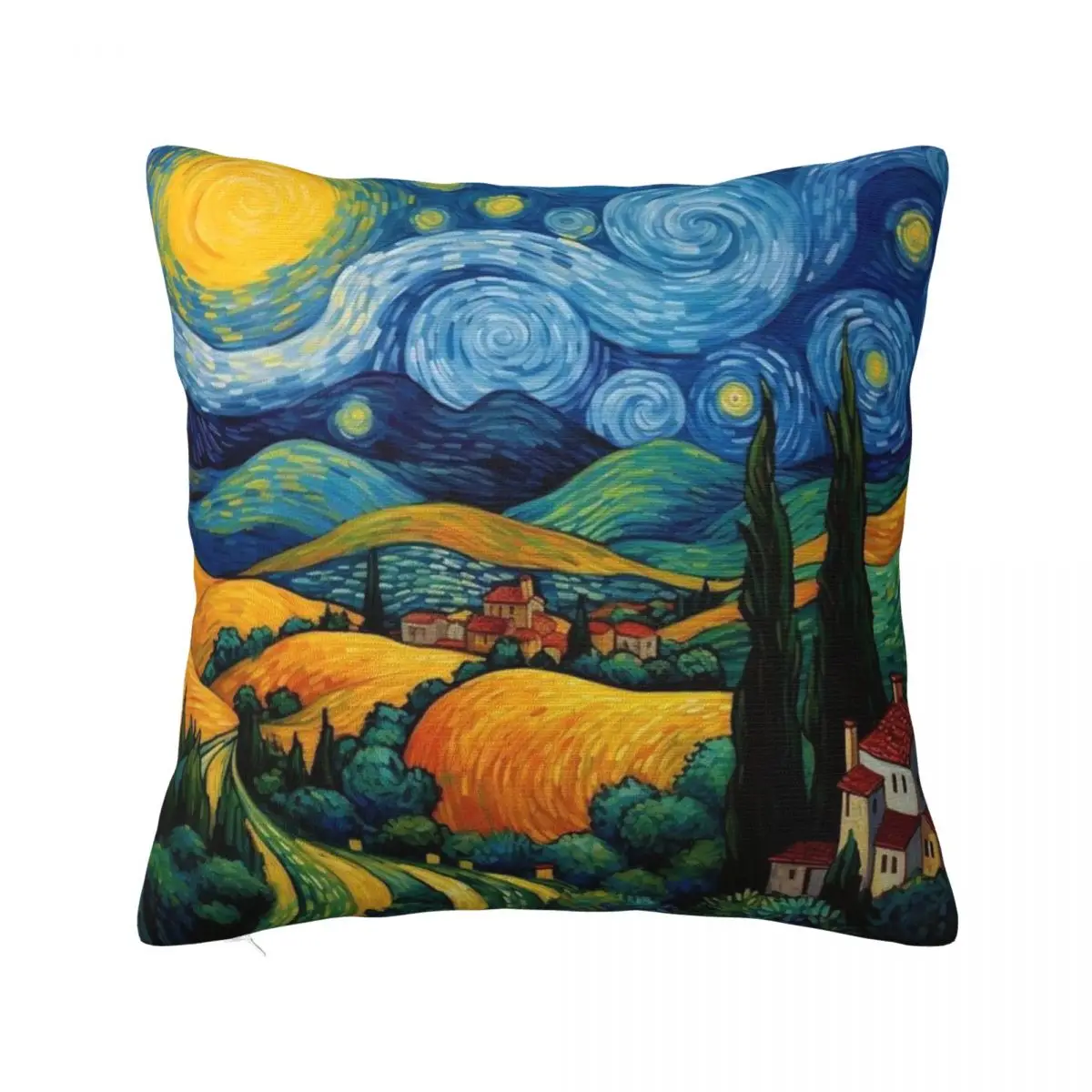 Van Gogh Pillow Cover Unique Acrylic Painting Techniques Cushion Cover Pillow Case Morden Pillowcases For Sofa Car Home Decor