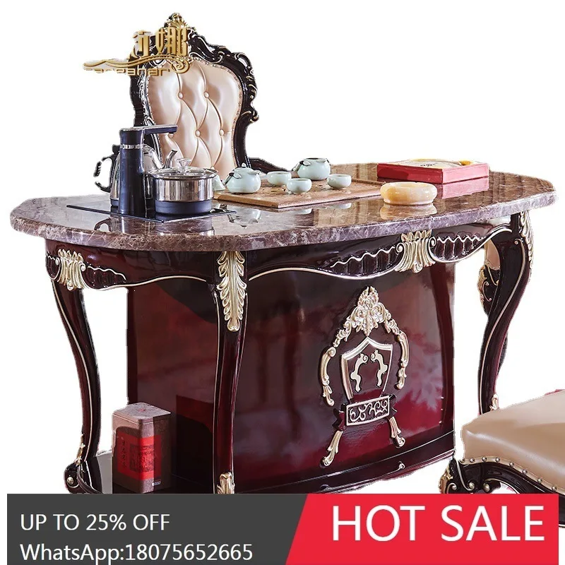 SGF European solid wood tea table office table and chair combination set