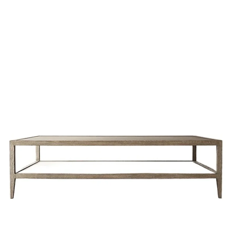 

American French country oak solid wood entrance table retro old living room decoration table simple