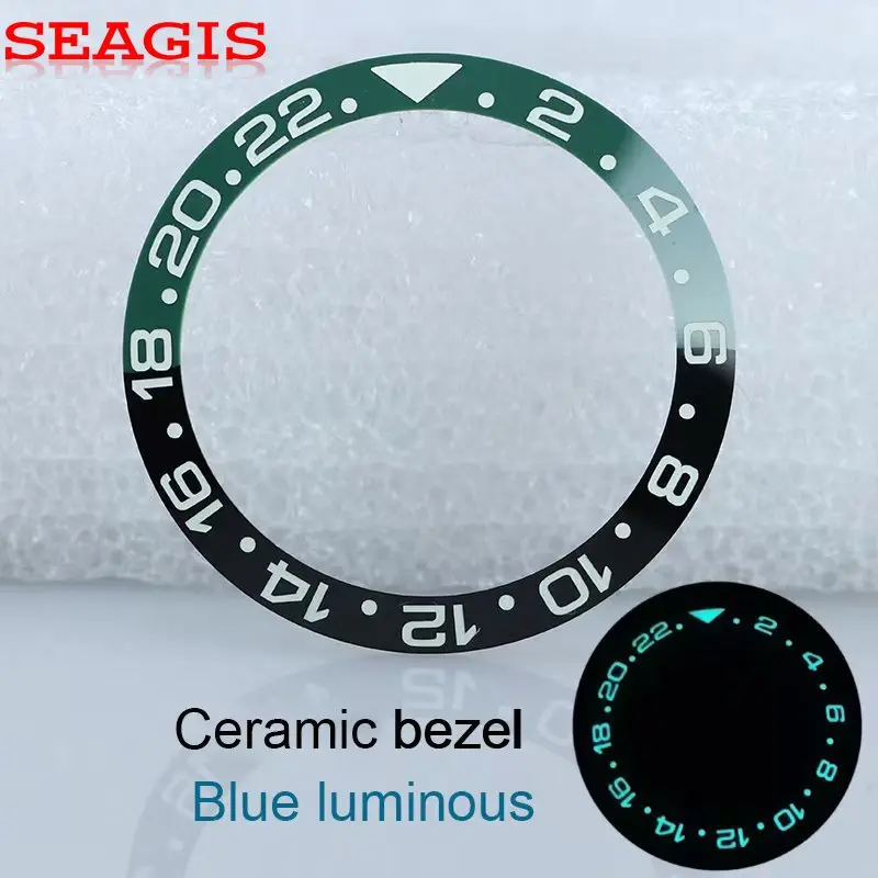 

Керамический безель, полностью светящаяся вставка с D38*30,5 мм для skx007, аксессуары для корпуса часов, большие цифры