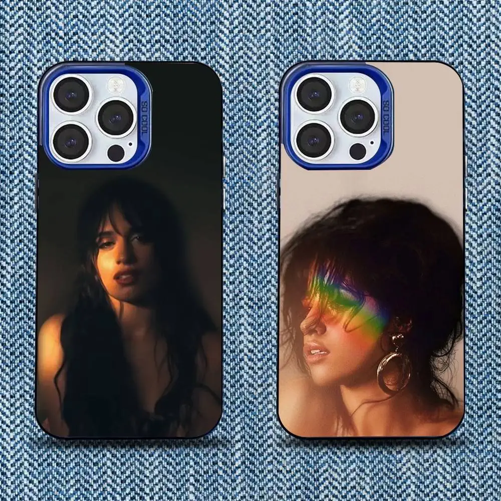 

Singer Camila Cabello Phone Case For iPhone 16,15,14,13,12,11,Mini,Pro,SE,MAX Blue Matte Silicone Cover