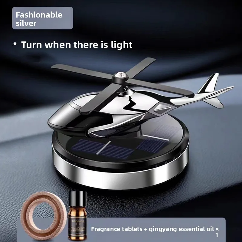 

Solar Rotating Helicopter Car Ornament Creative Aromatherapy Center Console Ornament Rotates When There Is Light
