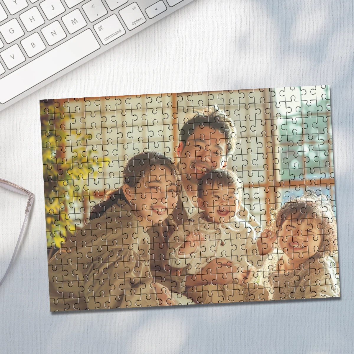 35/300/500/1000pcs Personalized Custom Photo Puzzle family photo Creative Commemorative Gift Families Games