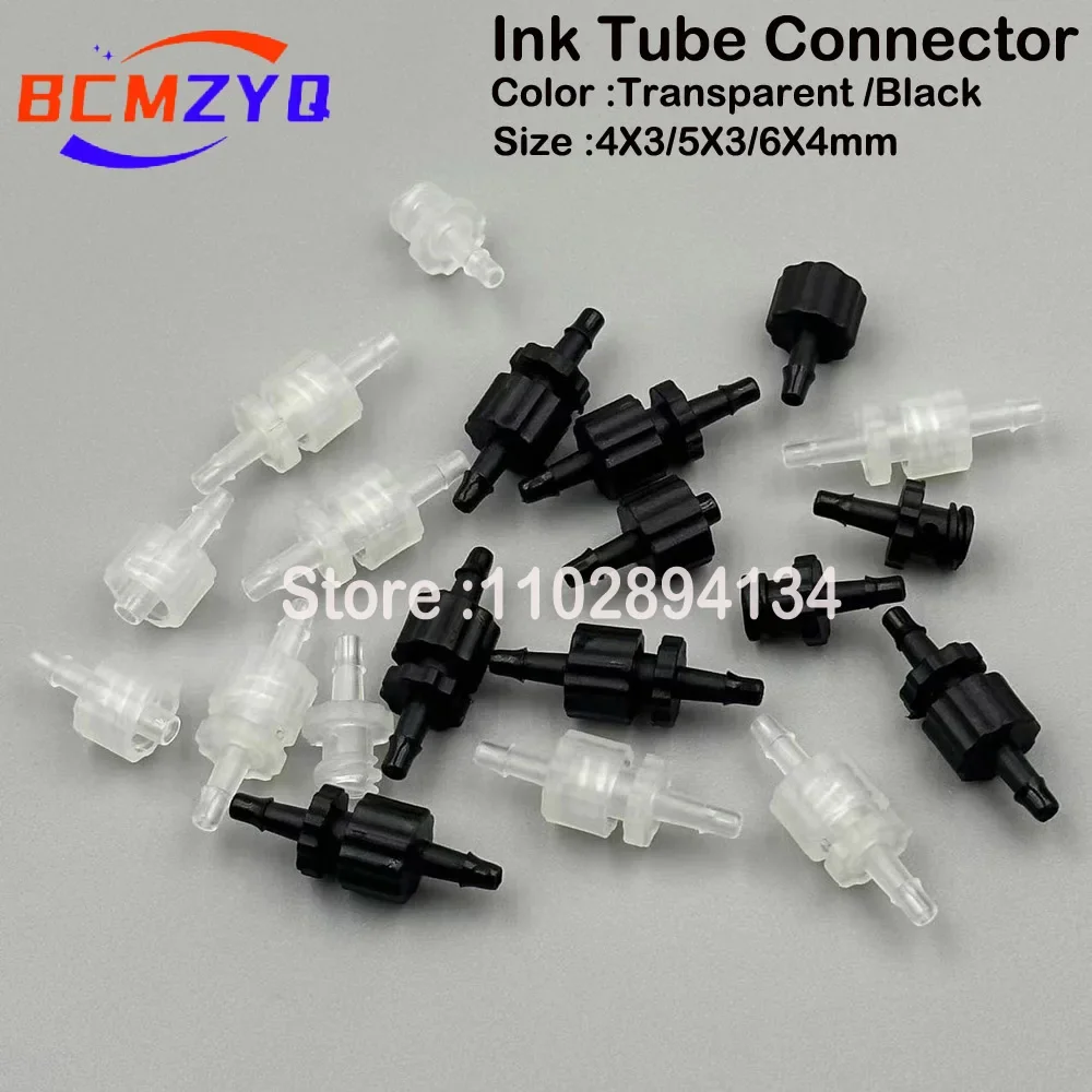 10 Sets Inkjet Printer UV Solvent Plastic Ink Tube Connector Hose Pipe Transfer Adapter Joint For XP600 TX800 I3200 DX5 DX7 Head