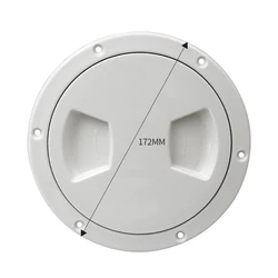 5 Inch Round Deck Inspection Access For Hatch Cover Plastic White Boat Screw Out Deck Inspection Plate For Boat
