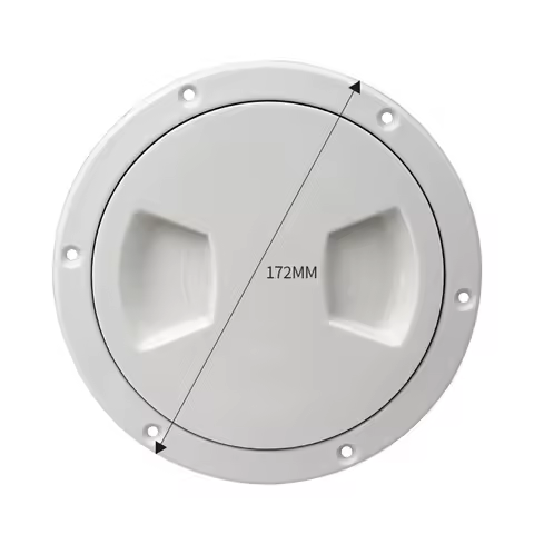 5 Inch Round Deck Inspection Access For Hatch Cover Plastic White Boat Screw Out Deck Inspection Plate For Boat