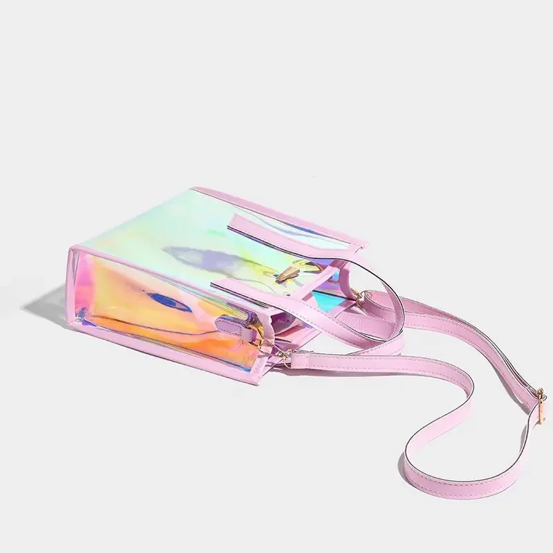 New Chic Chroma Crossbody Bags for Women 2024 Fashion Trendy Transparent Handbag Office Lady Personality Shoulder Bag Bolsa