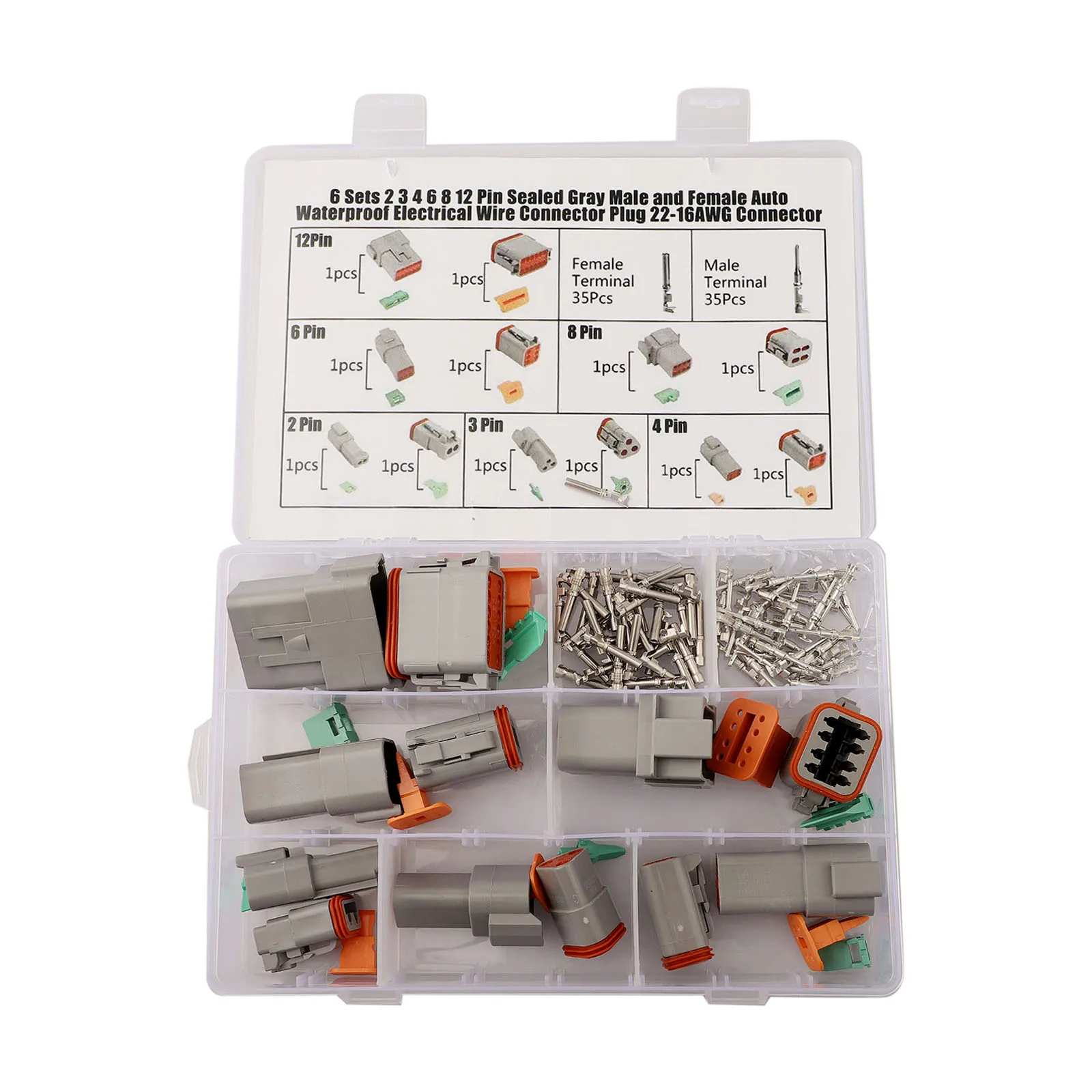 

DT Connector Kit 82PCS with Sealed Electrical Connectors for Reliable Wiring in Motorcycles Cars and Marine Applications