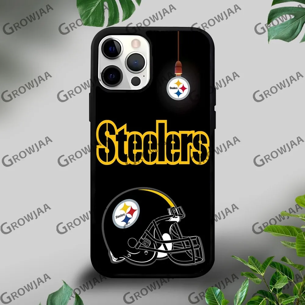 P-Pittsburgh S-Steelers Phone Case For iPhone 16 15 14 13 12 11 Pro Xs Max Mini Plus Celulares Hard Funda