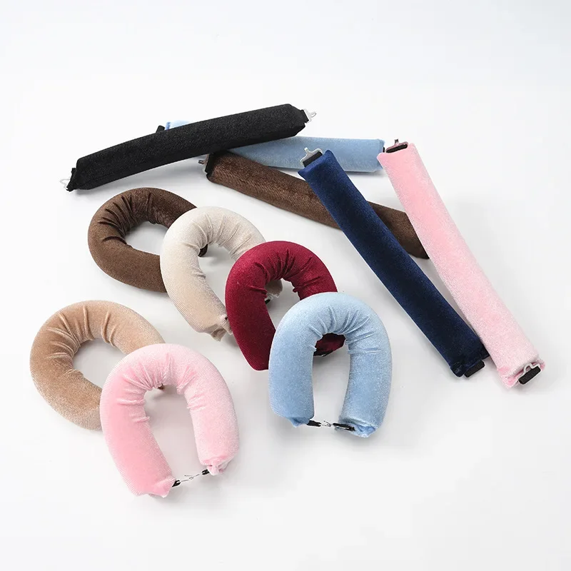 ​Soft Hair Curlers Rollers Heatless Curls Sleep Hair Tie Curler Rubber Curling Tool 3 Hooks Lazy Hair Roller Hair Styling Tools