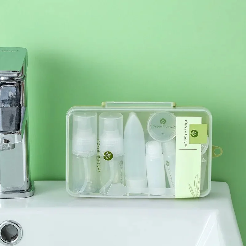 10PCS 여행 화장품 디스펜서 병 세트 휴대용 화장품 스킨 케어 빈 병 비행기에 대 한 휴대용 스프레이 병