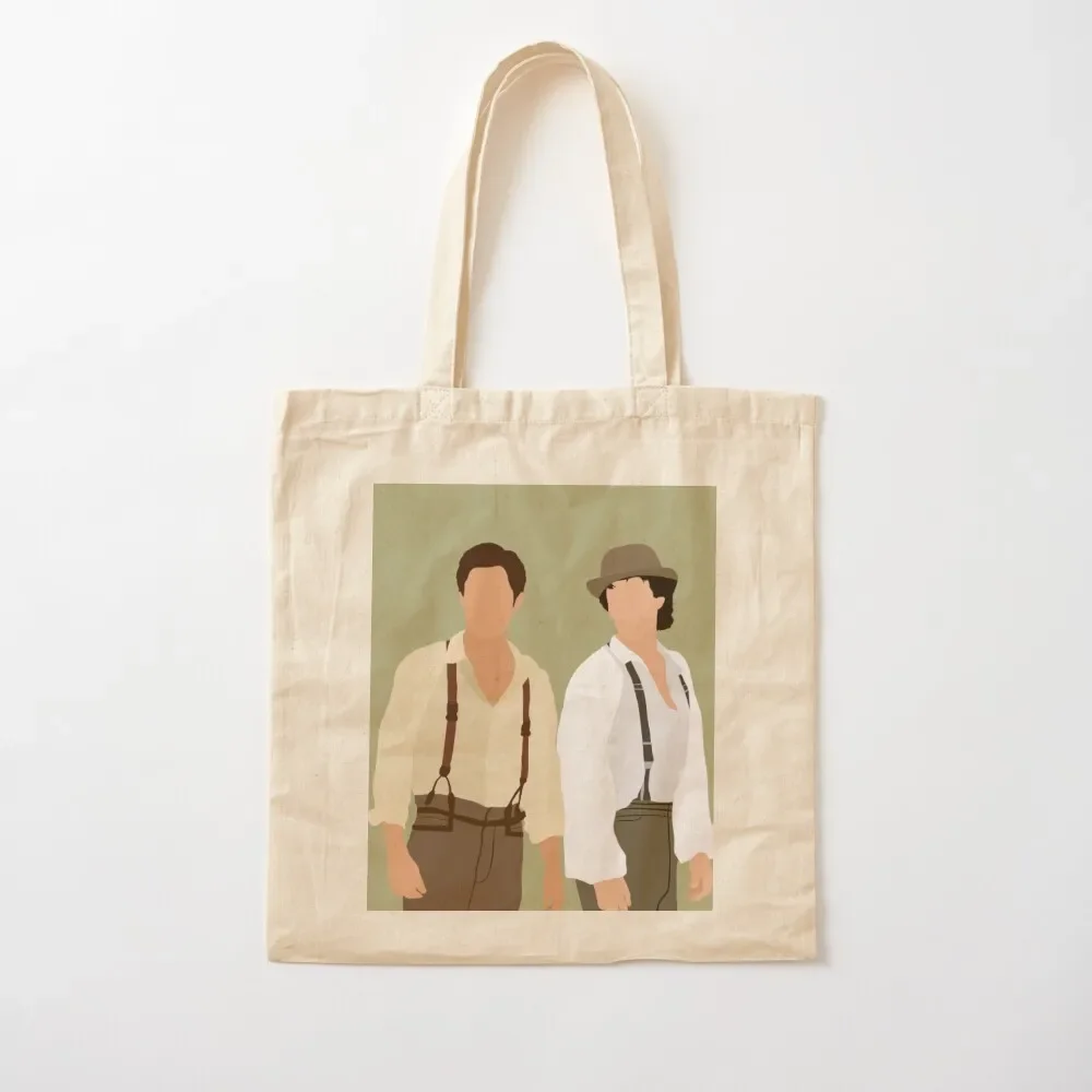 Stefan and Damon Salvatore 1864 Vampire Diaries Merch Tote Bag foldable reusable bag Gift bag large tote