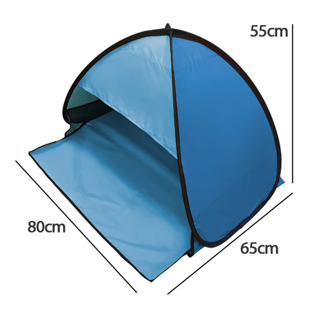 Portable Pop-Up Pet Beach Tent With UV Protection Automatic Sunshade For Cats/Dogs Easy Fold Travel Shelter With Phone Pocke
