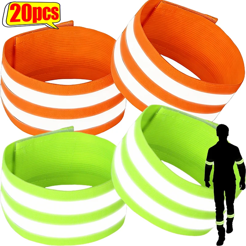 AliExpress NONE Reflective Strips for Night Walking Cycling Running Jogging Hiking Camping High Visibility Wrist Arm Leg Reflector Tape Bands