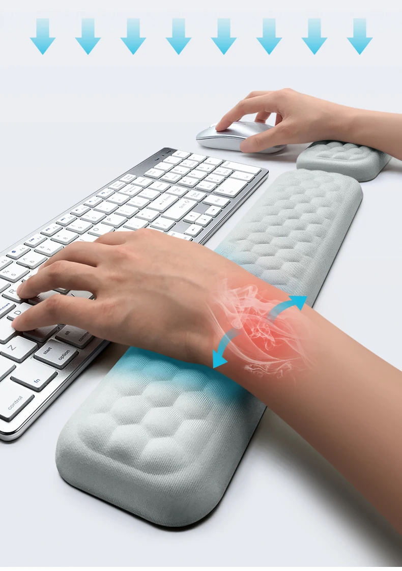 Tastatur Maus Handgelenk Rest Pad Memory Foam Hand Rest Unterstützung Unterstützung Ergonomische Handgelenk Kissen Pad Memory Foam Für Notebook Laptops – Detail 6