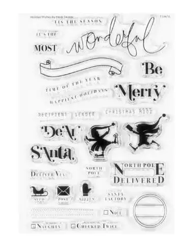 2024 New English Transparent Clear Stamps for DIY Scrapbooking/Card Making Fun Decoration Supplies B0047