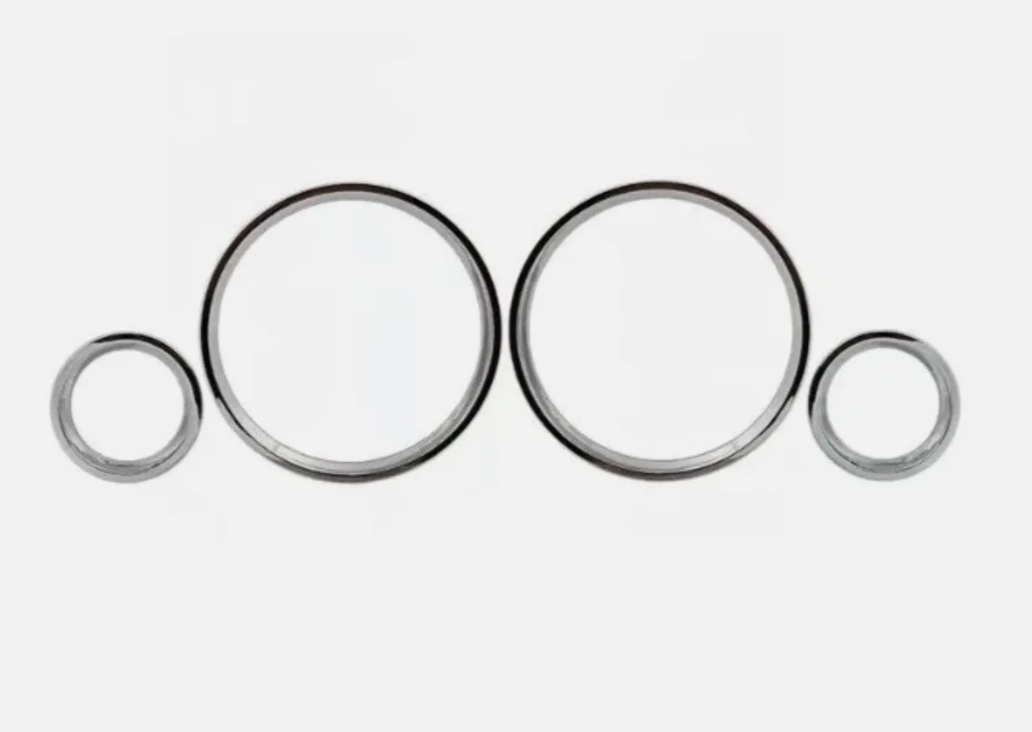 Premium Grade CHROME Cluster Dashboard Dial Gauge Rings For Opel / Vauxhall Astra G