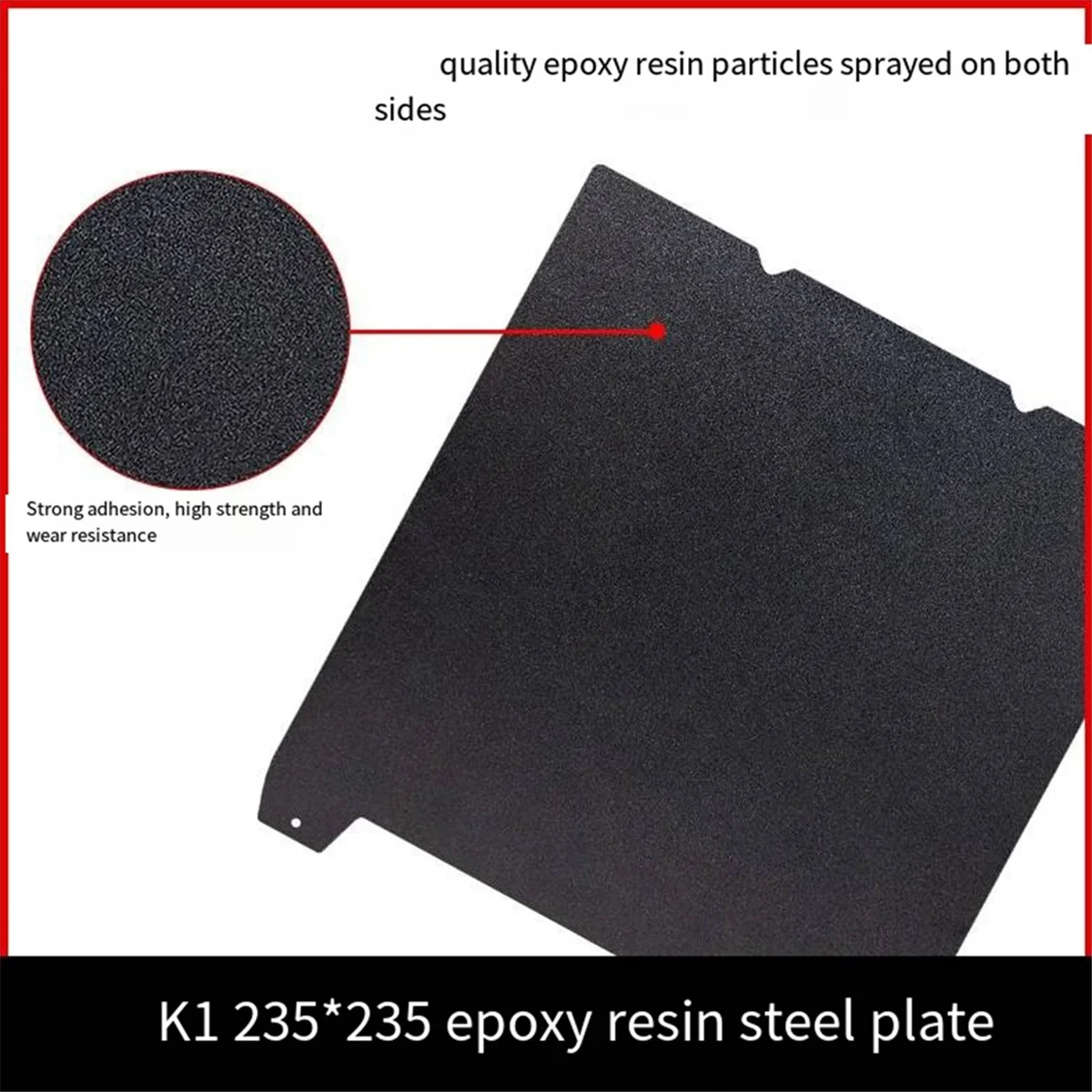 New 3D Printing Accessories for Creality K1/K1C Double-Sided Epoxy Resin Spray Hot Bed Steel Plate 235x235
