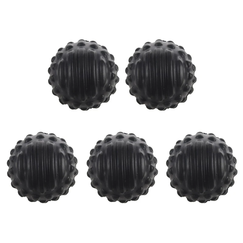 5X Pu Foam Bump Fascia Ball Muscle Relaxation Fitness Massage Ball Waterproof And Easy To Clean Health Care Ball-Black